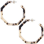 wowshow Acrylic Resin Hoop Earrings